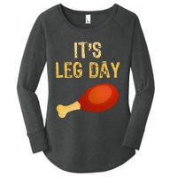 ItS Leg Day Funny Workout Gym Turkey Thanksgiving Women's Perfect Tri Tunic Long Sleeve Shirt