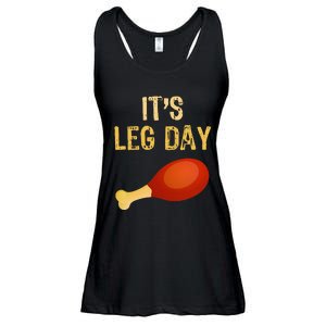 ItS Leg Day Funny Workout Gym Turkey Thanksgiving Ladies Essential Flowy Tank