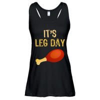 ItS Leg Day Funny Workout Gym Turkey Thanksgiving Ladies Essential Flowy Tank