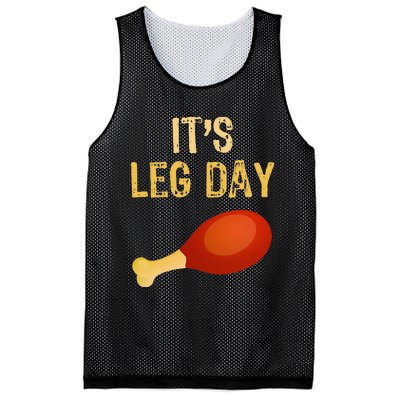 ItS Leg Day Funny Workout Gym Turkey Thanksgiving Mesh Reversible Basketball Jersey Tank