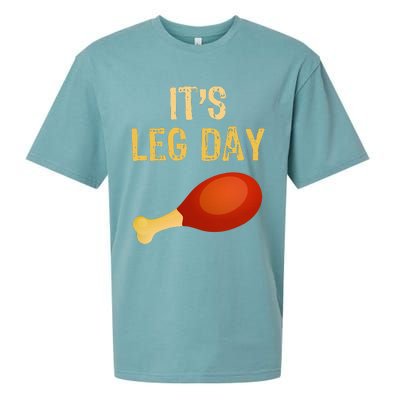 ItS Leg Day Funny Workout Gym Turkey Thanksgiving Sueded Cloud Jersey T-Shirt