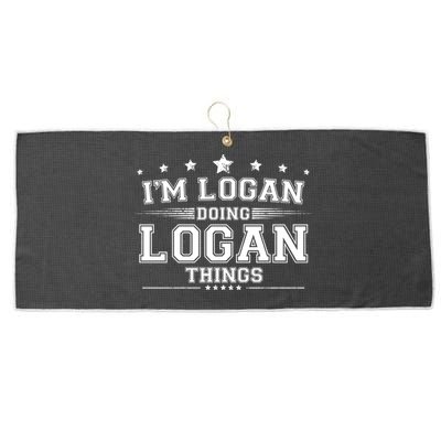 Im Logan Doing Logan Things Large Microfiber Waffle Golf Towel