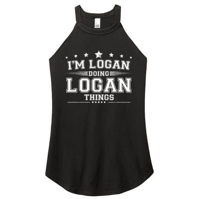 Im Logan Doing Logan Things Women's Perfect Tri Rocker Tank