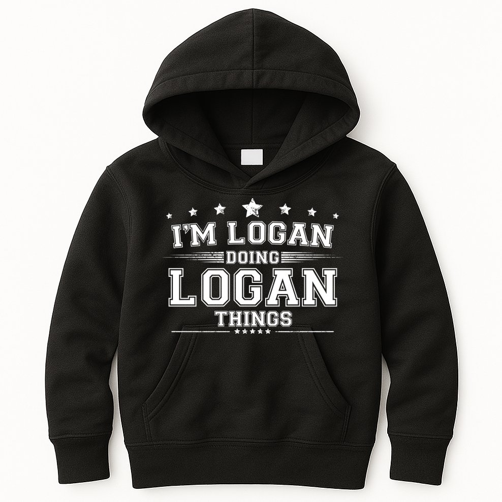 Im Logan Doing Logan Things Kids Hoodie