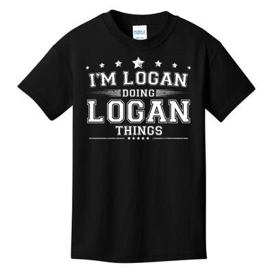 Im Logan Doing Logan Things Kids T-Shirt