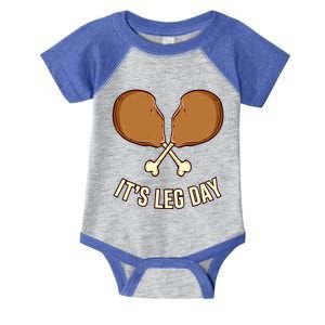 Its Leg Day Thanksgiving Gift Infant Baby Jersey Bodysuit