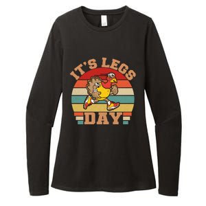 Its Legs Day Funny Turkey Exercise Workout Thanksgiving Gift Womens CVC Long Sleeve Shirt