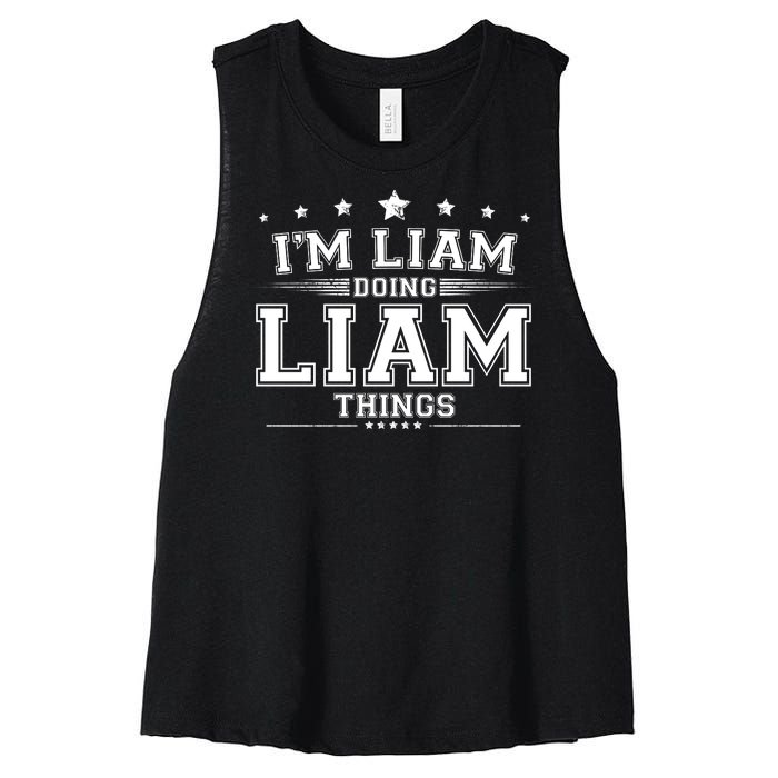 Im Liam Doing Liam Things Women's Racerback Cropped Tank