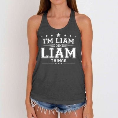 Im Liam Doing Liam Things Women's Knotted Racerback Tank