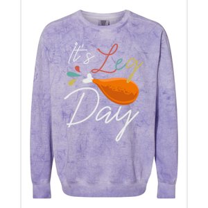 Its Leg Day Design For Chicken Lovers Gift Colorblast Crewneck Sweatshirt