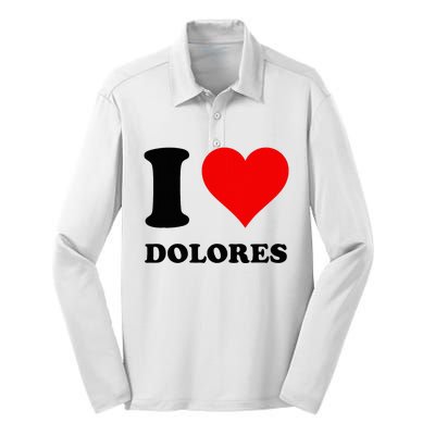 I Love Dolores Silk Touch Performance Long Sleeve Polo