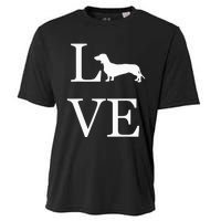 I Love Dachshund Weiner Dog Lover White Graphic Pet Owner Cooling Performance Crew T-Shirt