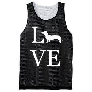 I Love Dachshund Weiner Dog Lover White Graphic Pet Owner Mesh Reversible Basketball Jersey Tank