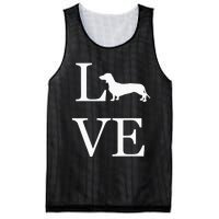 I Love Dachshund Weiner Dog Lover White Graphic Pet Owner Mesh Reversible Basketball Jersey Tank