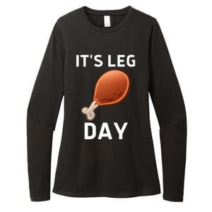 Its Leg Day Funny Turkey Leg Thanksgiving Gym Lover Gift Womens CVC Long Sleeve Shirt