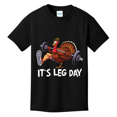 ItS Leg Day Funny Workout Turkey Thanksgiving Kids T-Shirt