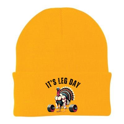 ItS Leg Day Funny Thanksgiving Gym Muscle Turkey Gift Knit Cap Winter Beanie