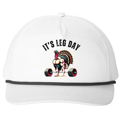 ItS Leg Day Funny Thanksgiving Gym Muscle Turkey Gift Snapback Five-Panel Rope Hat