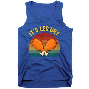 Its Leg Day Retro Turkey Legs Gift Thanksgiving Gift Tank Top