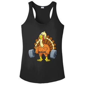 It's Leg Day Funny Thanksgiving Turkey Bodybuilding Lifting Ladies PosiCharge Competitor Racerback Tank