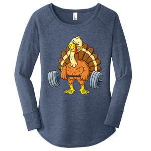 It's Leg Day Funny Thanksgiving Turkey Bodybuilding Lifting Women's Perfect Tri Tunic Long Sleeve Shirt