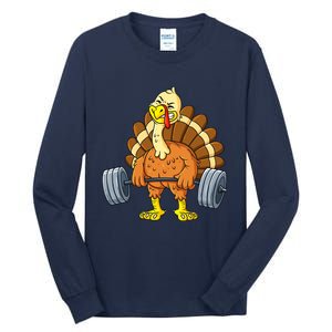 It's Leg Day Funny Thanksgiving Turkey Bodybuilding Lifting Tall Long Sleeve T-Shirt