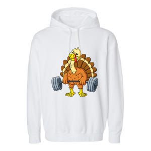 It's Leg Day Funny Thanksgiving Turkey Bodybuilding Lifting Garment-Dyed Fleece Hoodie