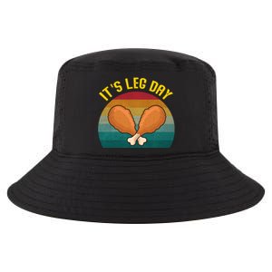 Its Leg Day Gift Funny Retro Turkey Leg Thanksgiving Cute Gift Cool Comfort Performance Bucket Hat