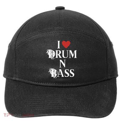 I Love Drum And Bass Rock 7-Panel Snapback Hat