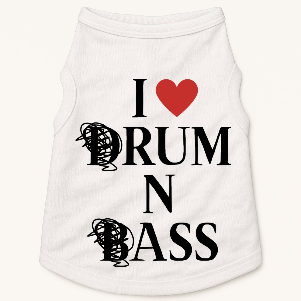 I Love Drum And Bass Rock Doggie Tank