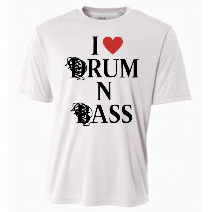 I Love Drum And Bass Rock Cooling Performance Crew T-Shirt