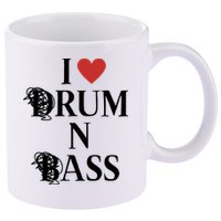 I Love Drum And Bass Rock 11oz C Handle Ceramic Mug
