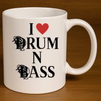 I Love Drum And Bass Rock 11oz C Handle Ceramic Mug