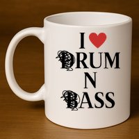 I Love Drum And Bass Rock 11oz C Handle Ceramic Mug