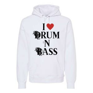 I Love Drum And Bass Rock Premium Hoodie