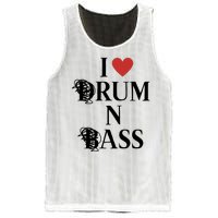 I Love Drum And Bass Rock Mesh Reversible Basketball Jersey Tank