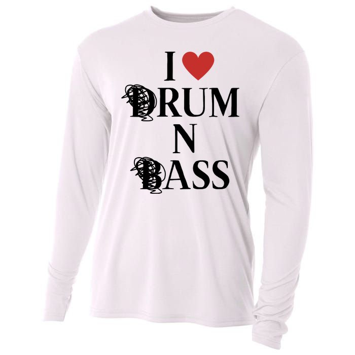 I Love Drum And Bass Rock Cooling Performance Long Sleeve Crew