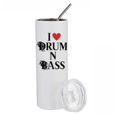 I Love Drum And Bass Rock Stainless Steel Tumbler