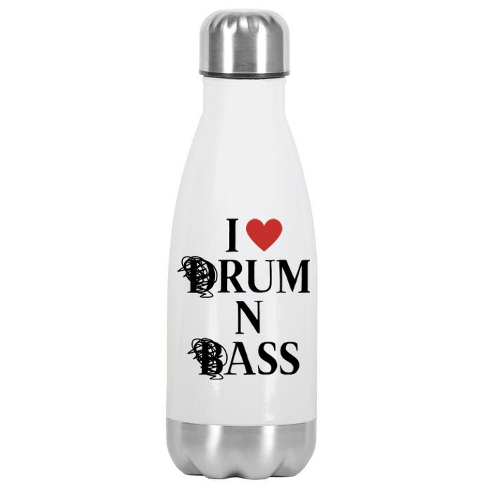 I Love Drum And Bass Rock Stainless Steel Insulated Water Bottle