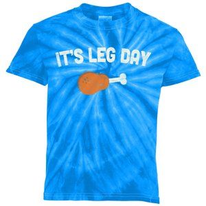 ItS Leg Day Thanksgiving Funny Gift Pilgrim Costume Turkey Day Meaningful Gift Kids Tie-Dye T-Shirt