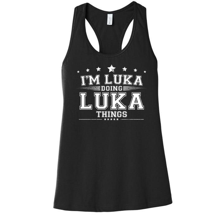 Im Luka Doing Luka Things Women's Racerback Tank