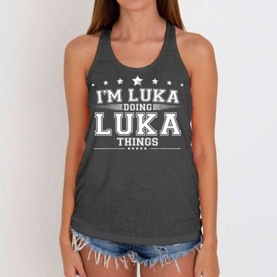 Im Luka Doing Luka Things Women's Knotted Racerback Tank