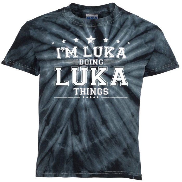 Im Luka Doing Luka Things Kids Tie-Dye T-Shirt