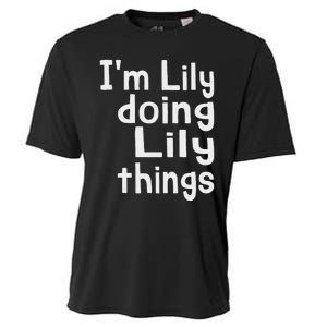 IM Lily Doing Lily Things Fun Personalized First Name Cooling Performance Crew T-Shirt