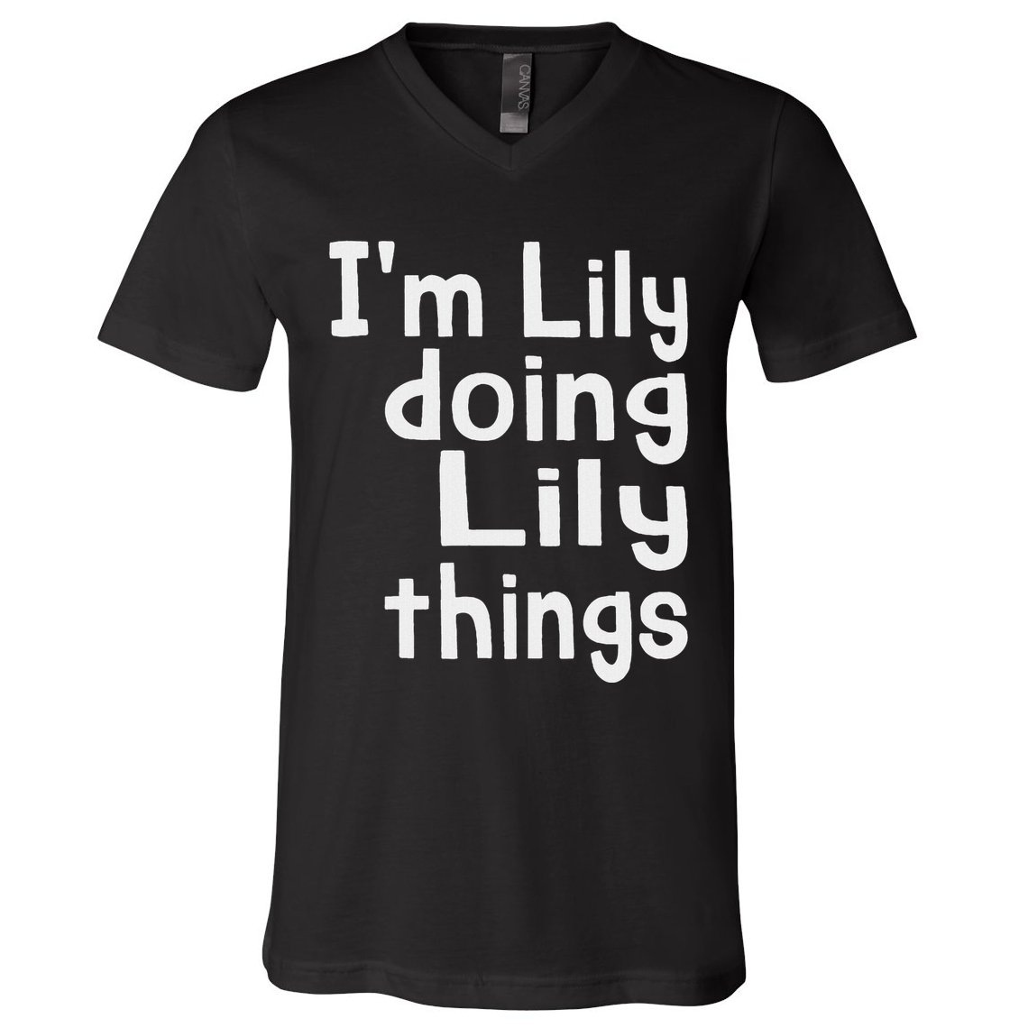IM Lily Doing Lily Things Fun Personalized First Name V-Neck T-Shirt