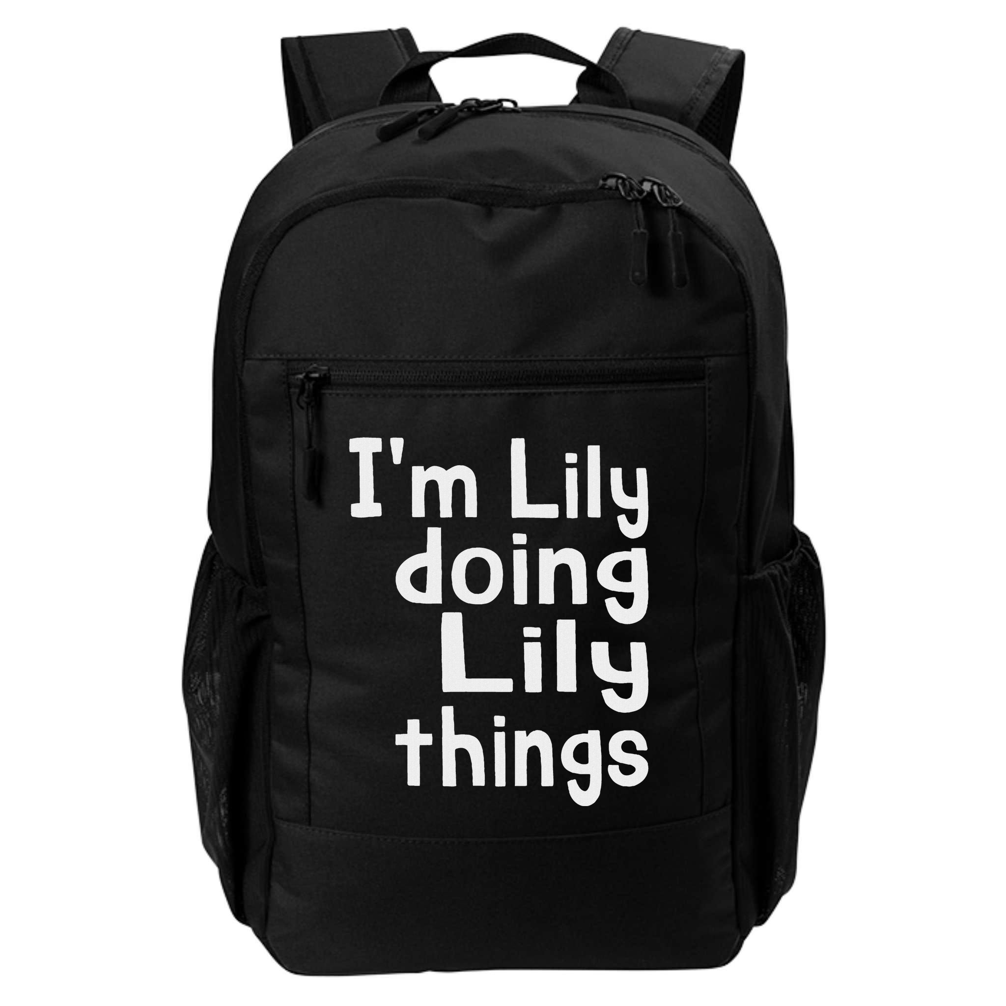 IM Lily Doing Lily Things Fun Personalized First Name Backpack