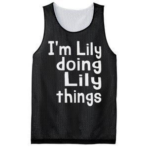 IM Lily Doing Lily Things Fun Personalized First Name Mesh Reversible Basketball Jersey Tank