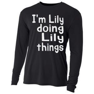 IM Lily Doing Lily Things Fun Personalized First Name Cooling Performance Long Sleeve Crew