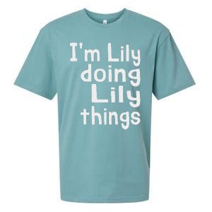 IM Lily Doing Lily Things Fun Personalized First Name Sueded Cloud Jersey T-Shirt