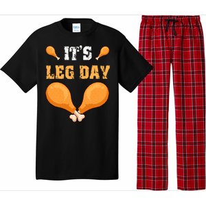 ItS Leg Day Turkey Legs Thanksgiving Funny Funny Gift Pajama Set